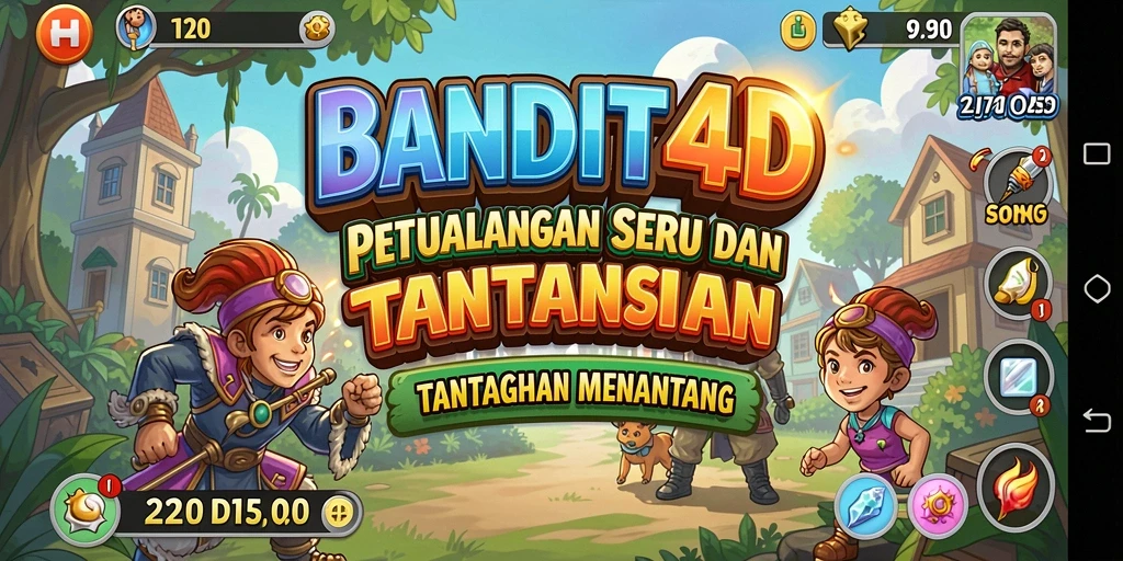 Screenshot utama BANDIT4D menampilkan aksi petualangan yang mendebarkan.