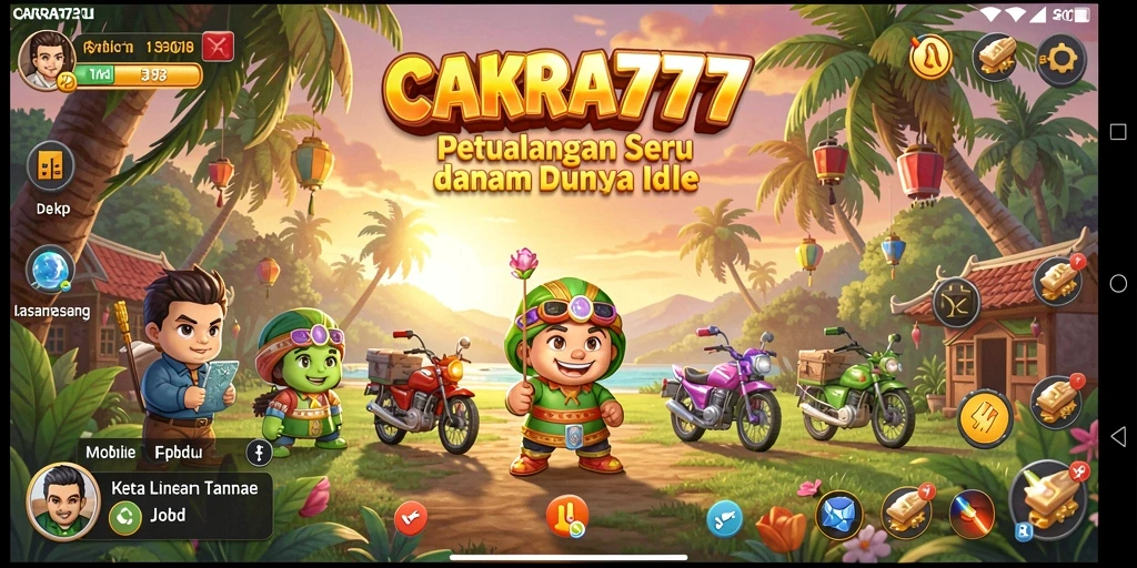 Tangkapan layar gameplay CAKRA777 yang menunjukkan aksi Idle yang seru.