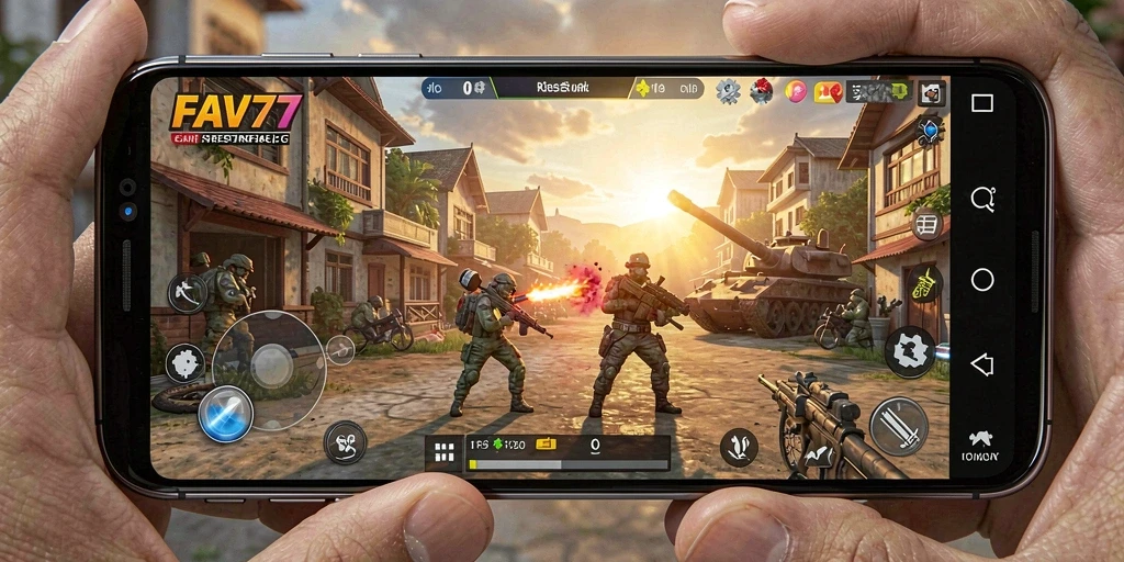 Tampilan gameplay menarik FAV77 dengan aksi strategis.