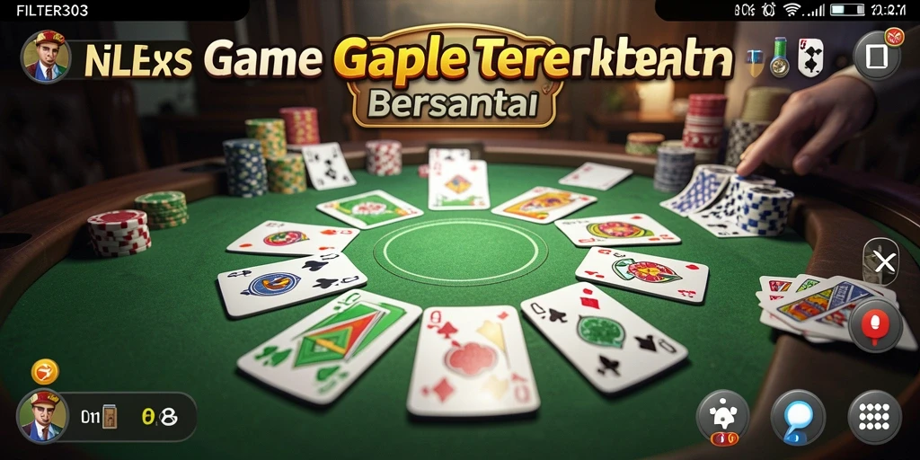 Tampilan gameplay FILTER303 yang seru dan interaktif dalam permainan Gaple.