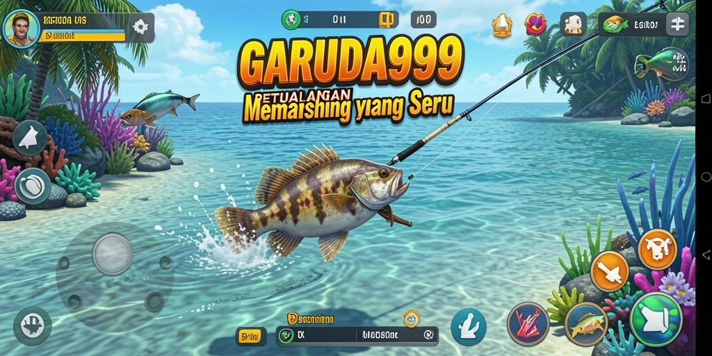 Screenshot utama GARUDA999 menampilkan aksi memancing yang menarik dan realistis.