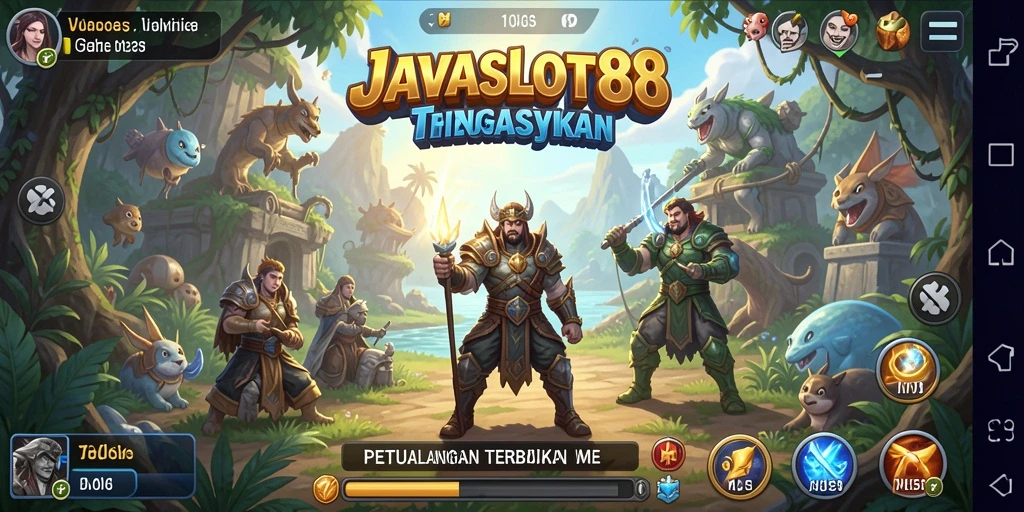 Tampilan gameplay menakjubkan dari <strong>JAVASLOT88</strong> di dunia Open World.