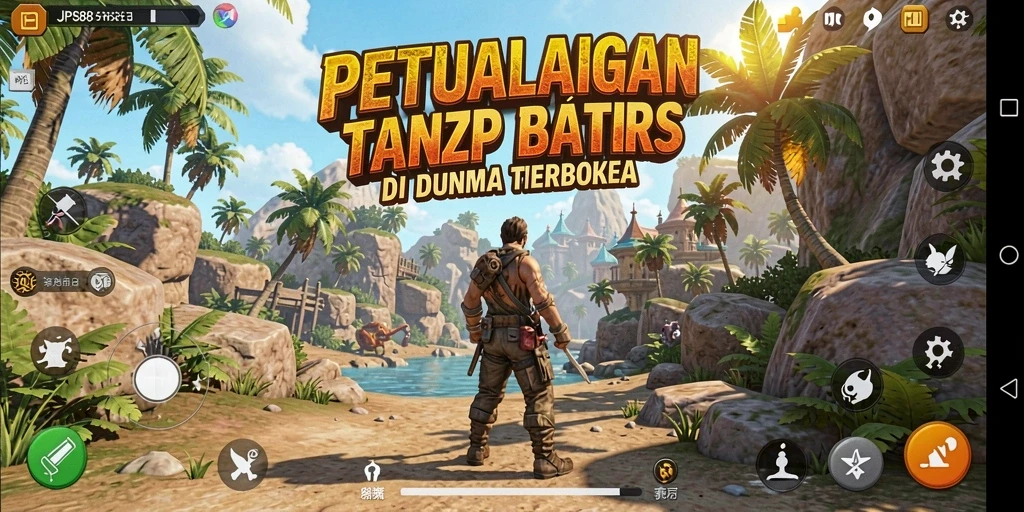 Gameplay JPS88 menampilkan petualangan di dunia terbuka yang luas.