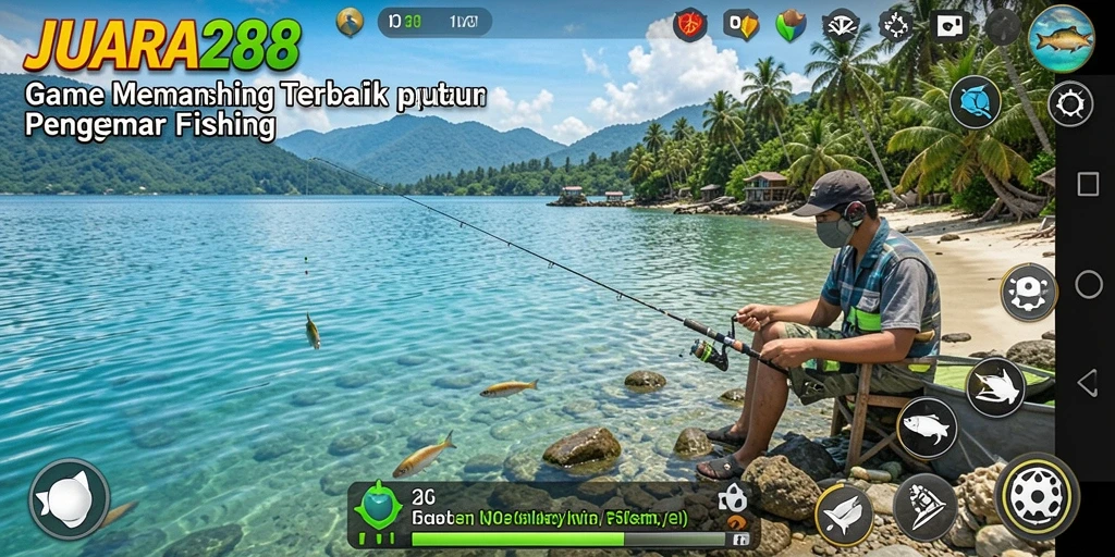 Screenshot JUARA288 menunjukkan pengalaman memancing yang seru dan interaktif.