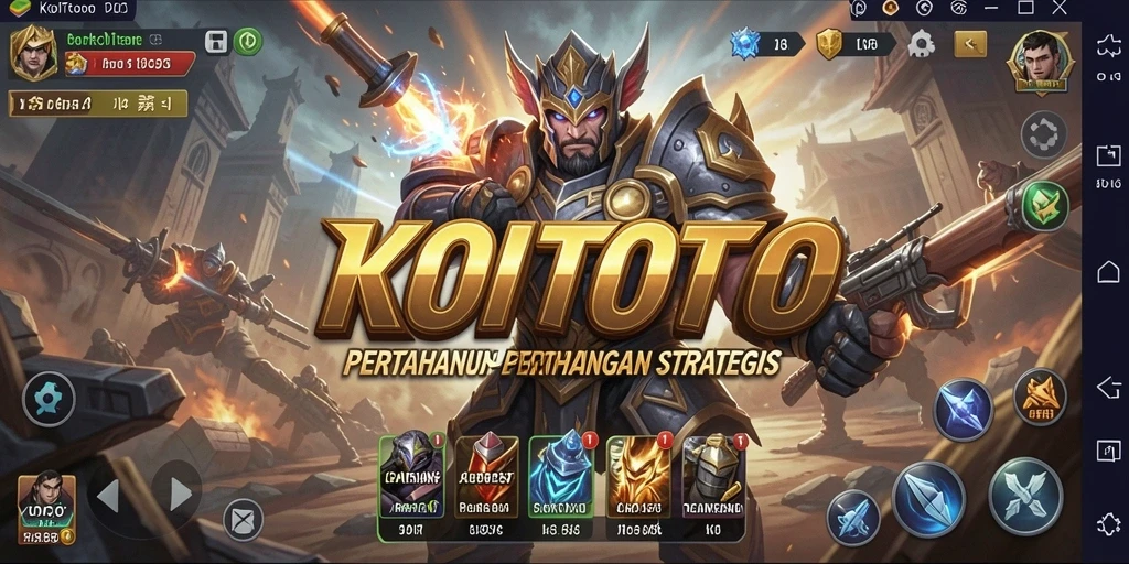 Tampilan dinamis gameplay Tower Defense dalam KOITOTO yang penuh tantangan.