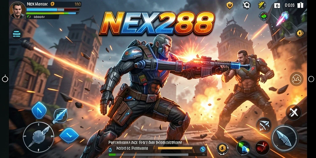 Tampilan gameplay mendebarkan dalam NEX288 dengan pertarungan yang intens.