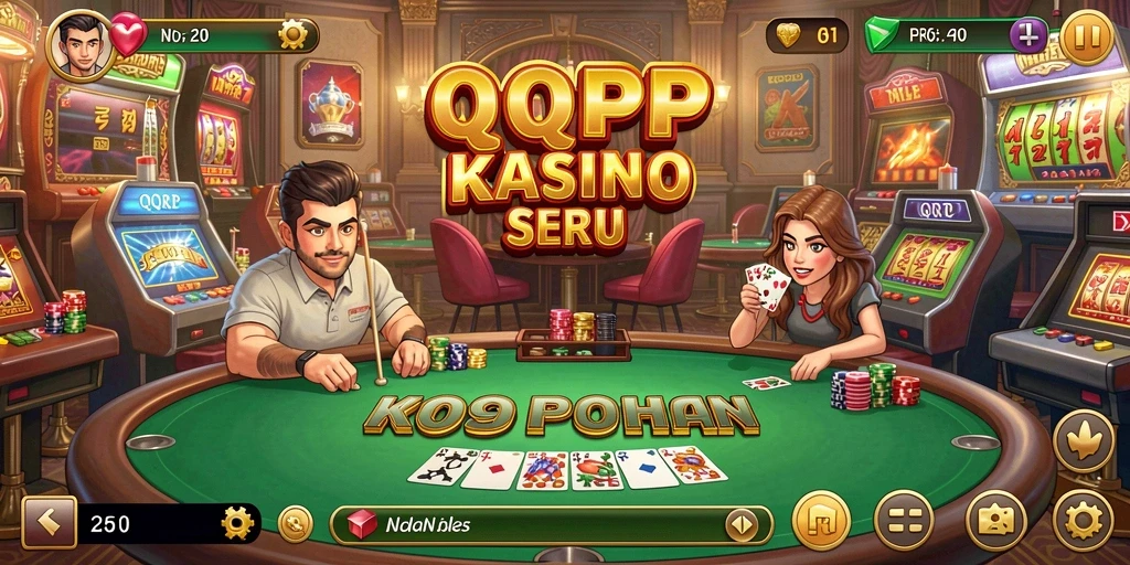 Gameplay seru QQRP yang menampilkan pengalaman Kasino nyata.