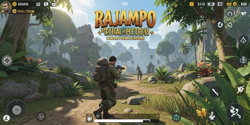 Tangkapan layar gameplay <strong>RAJAMPO</strong> menunjukkan dunia yang luas dan beragam.