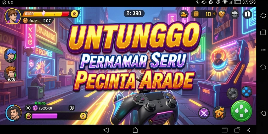 Screenshot gameplay UNTUNGGO yang menampilkan aksi seru di Arcade.